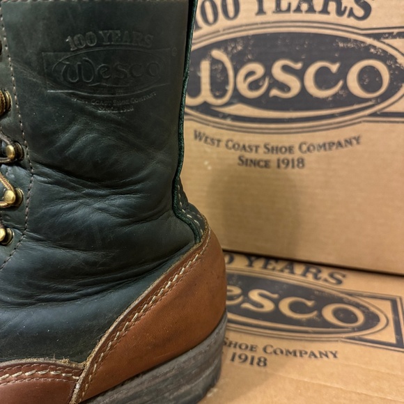 WESCO Custom Jobmaster Rare Forest Green Leather Size 10.5